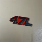 1PC Red Black 4.7L Metal Emblem Decal Sticker Badge Turbo 3D Sport Pickup V8 4x4 (for: Jaguar)