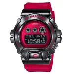 【CASIO 卡西歐】經典個性數位休閒錶/G-SHOCK金屬系列/黑X紅(GM-6900B-4)