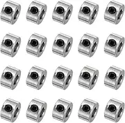 uxcell 20pcs Set Screw Collars 6mm Bore Shaft Collars, 12mm OD, 7mm Width, Drill Stop Collar, Stainless Steel Drill Bits Depth Collars