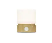 M84 Beech Wood Rotating Lampshade Small Night Light Stepless Dimming Atmosphere Night Light Simple Rechargeable Bedside Lamp