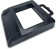 Rubber Pallet Jack Chock Heavy Duty Wheel Chock, Pallet Jack Stopper for Truck 14.2" Length x 11.2" Width x 2" Height (1 Pack, Black)