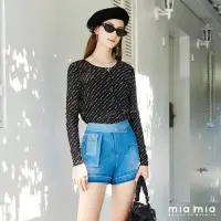 在飛比找momo購物網優惠-【mia mia】水洗牛仔短褲