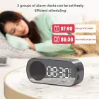 Portable LED Display Digital Alarm Clock Bluetooth FM Speaker Modern Home Decorེ