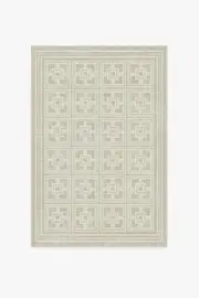 120' x 185' | Machine Washable Runner Rug | Kid & Pet Friendly | Indoor Rug | Palm Springs Ivory Stone Rug by Gray Malin | Ruggable