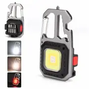 Mini LED Flashlight Work Light Portable Pocket Flashlight Keychains USB Rechargeable for Outdoor Camping Small Light Cor