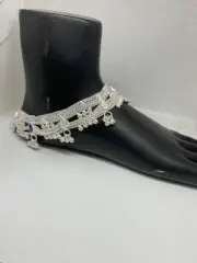 Anklet Silver Plated Women Ankle Chain Party Anklets Foot Bracelet Indian Payal
