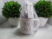 Rae Dunn " I SPEAK TODDLER MUG " Gift Set 3 Pencils & NotepadNew