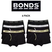 Bonds Mens Guyfront Trunk Super Soft Waistband With Logo 6 Pack MZ963A