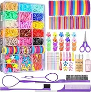Hair Accessories for Girls, 1698 Pcs Hair Rubber Bands with Elastic Hair Ties Hair Clips Hair Wax Stick Spray Bottle Hair Styling Tools