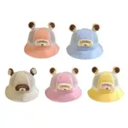 Baby Sun Hat Infant Bucket Hat Cartoon Bear Toddler Mesh Hat Outdoor Headwear