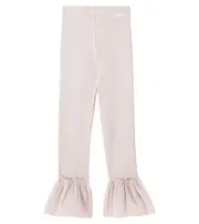 [Donsje] Donsje Lilianne ruffled cotton-blend leggings Y 2/3 brown