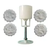 Mooncakes Molds Pastrys Stamps Lotusleaf Shape Mooncakes Hand Press Molds