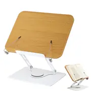 Adjustable Book Holder Stand with 360 Degree Rotating Bases for Reading