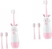 TOVINANNA 2 Sets 3 Replacement Heads Boys and Girls Electric Toothbrush Sonic Soft Bristles Long Term Use Cartoon Shape