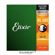 Elixir 14077 Nanoweb Electric Bass Strings - Light-Medium Long Scale 45-105