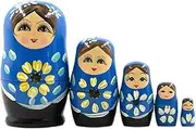 Stacking Nested Set Pretty Set of 5pcs Nesting Dolls Handmade Russian Nesting Doll for Christmas Birthday Gifts Set Home Decoration Handmade Nesting Dolls