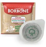 100 Pods miscela rossa Caffè Borbone Wrappers Eco 100% 44 MM Ese Filter
