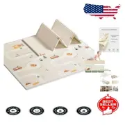 Reversible Baby Play Mat 70"x78" - Waterproof XPE Foam for Indoor & Outdoor