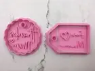 Set of 2 Mother's Day Tags Cookie Stamps Fondant Embosser WITH CUTTER