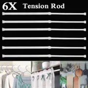 2-6X Tension Curtain Rod 15-45Inch Non-Slip Spring Heavy-Duty Shower Curtain Rod