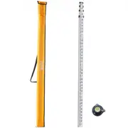 VEVOR Measuring Rod 14-Feet/10ths 6 Sections Telescopic Grade Rod 1/10 ft w/ Bag