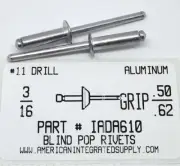3/16 BLIND RIVET DOMED HD .501-.625 GRIP ALUMINUM RIVET ALUMINUM MANDREL (1000)