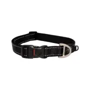 Rogz Classic Lockable Reflective Dog Collar Black XL