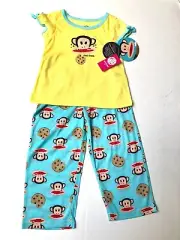 New Paul Frank Girls 2 Piece Pajamas~Flame Resistant~Size 3T~New $30~Cookies