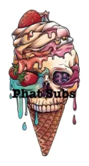 Sublimation Print Skull Ice Cream Ready To Press Heat Transfer