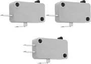 ECSiNG Microwave Oven Door Interloc Switch 16A 125/250V Silver Contact Door Interloc 2Pcs Normally Open Safety Switch and 1Pc 3 Insert Foot