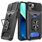 5IN1 Magnetic Stand, Card Slot, Shockproof Case w/Lens Cover for iPhone 13 12 11