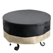 50 Inch Outdoor Round Fire Pit Cover Waterproof Patio Table Furniture Cover