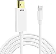 Lightning to HDMI Cable for iPhone Digital AV Adapter 1080P HD Video Sync Screen Connector iPhone to HDMI for TV Projector Monitor 13.2FT