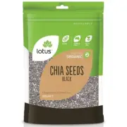 Lotus Certified Organic Black Chia Seeds Superfood Vegan Gluten Free NonGMO 500g