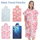 Changing Robe Soft Microfiber Towel Poncho Robe with Hood and Zipper Quick wujxP