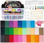 Polymer Clay Starter Kit, Oven Bake Modeling Clay with Sculpting Tools