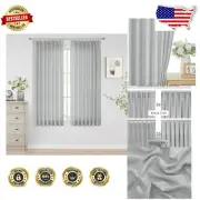 40"Wx72"L Silver Grey Pinch Pleat Curtains - Eco-Friendly Light Filtering Drapes