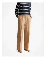 [Trenery] Pintucked Pull On Pant in Light Camel