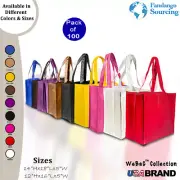 Reusable Grocery Tote Shopping Bags Hand Bags Eco Friendly 100 Pack WeBaG™ Brand