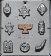 Jewish Assortment Religious Chocolate Candy Mold 410 NEW