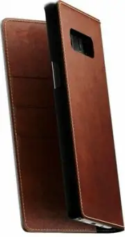 NEW Nomad Horween Leather Folio Case for Samsung Galaxy Note8 Brown RuggedPatina