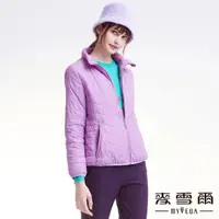 在飛比找momo購物網優惠-【MYVEGA 麥雪爾】橫紋車線立領保暖鋪棉外套-紫