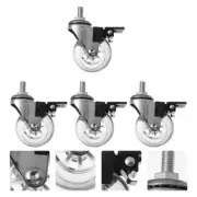 4 Pcs Replacement Chair Caster Baby Stroller Wheels Rubber Locking Casters