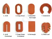 50cm (2inch) Large Earring Clay Cutters set of 8 | Polymer Clay Cutter set |