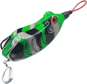 Frog Lures,Silicone Realistic Dynamic Frog Bait | Fish Supplies for Deep Sea Saltwater Trout Crappie Walleye Pike Musky Boat