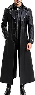 Matrix Coat - Black Leather Trench Jacket