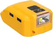 Battery Converter,Power Source Adapter | Battery Inverter Converters with 2 USB Outlet and 1 DC Port for Outdoor Camping