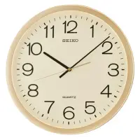 在飛比找momo購物網優惠-【SEIKO 精工】指針式時尚時鐘 掛鐘-金框(QXA041