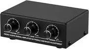 Labymos Pre-Stereo Amplifier Preamplifier Head Amplifier Pre-Stereo Signal Amplifier Headphone Speaker Amplifier Booster Enhancer with High Bass Adjustment USB 5V Power Supply