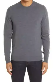 NEW Ted Baker London Men's Gray Sandkas Slim Fit Crewneck Sweater Size 6 /2 XL
